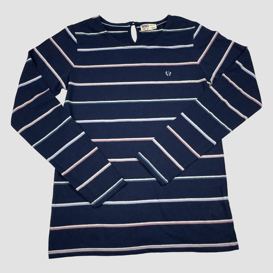 Gestreiftes dunkelblaues Langarmshirt von FatFace Kids, Größe 11–12 Jahre