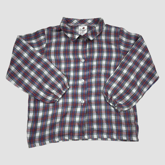 Karierte Kinderhemd von Ladybird, Langarm, Größe 1,5–2 Jahre