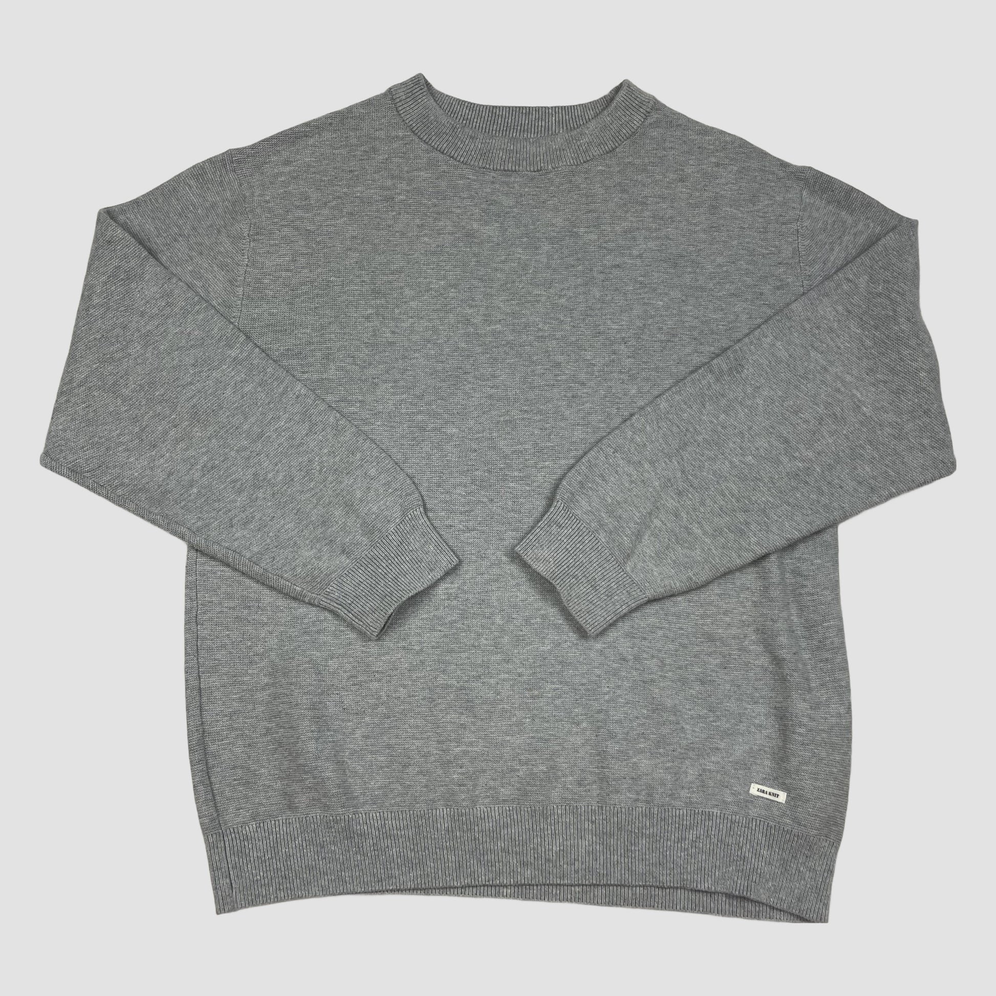 Grauer ZARA Kinder-Pullover, Größe 134/9 Jahre – front