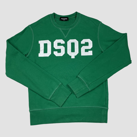 Grünes Sweatshirt mit DSQ2-Print, Größe 12Y – front