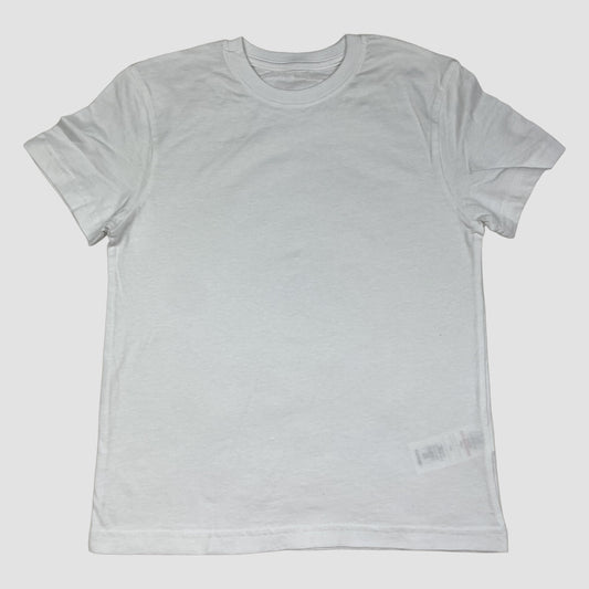 Weißes T-Shirt aus Baumwolle, Größe 7–8 Jahre