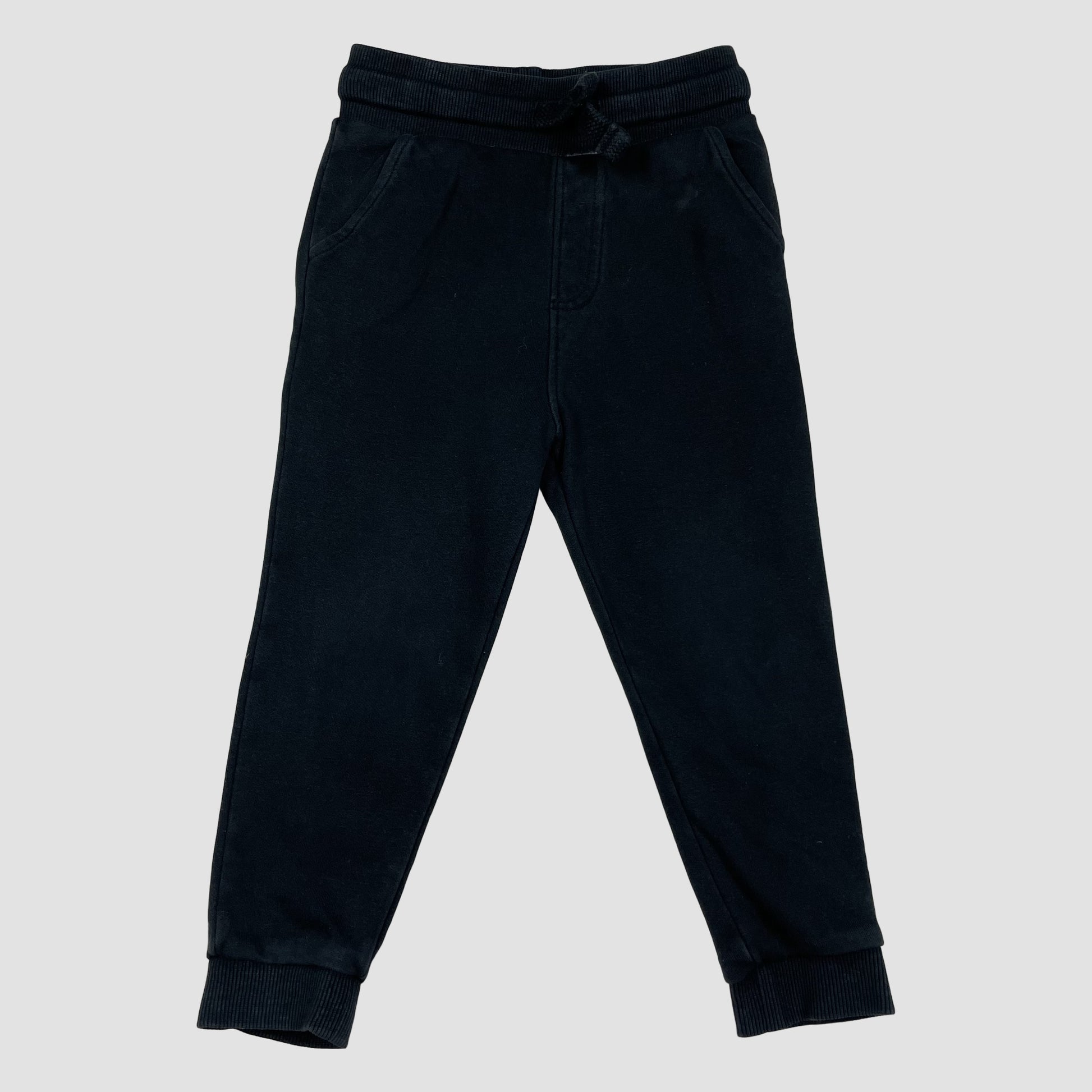 Schwarze Kinder-Sweatpants mit Bündchen und Taschen