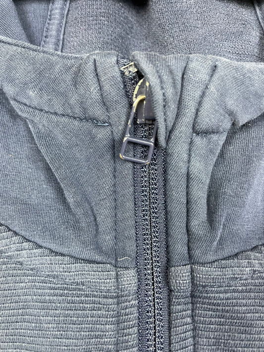 Puma Kinder Zip-Hoodie dunkelblau, Größe 164, mit Kapuze und Reißverschluss