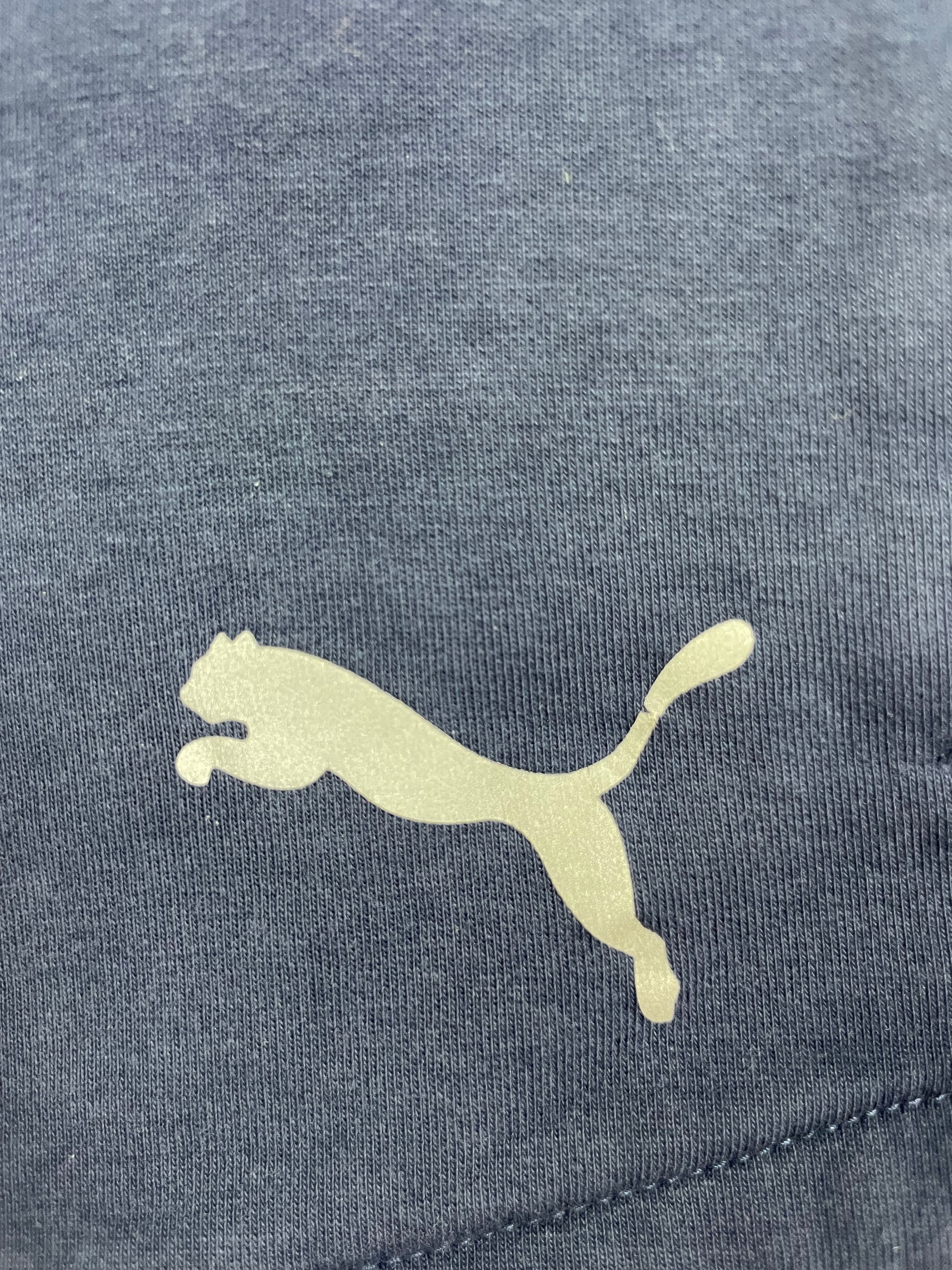 Puma Kinder Zip-Hoodie dunkelblau, Größe 164, mit Kapuze und Reißverschluss