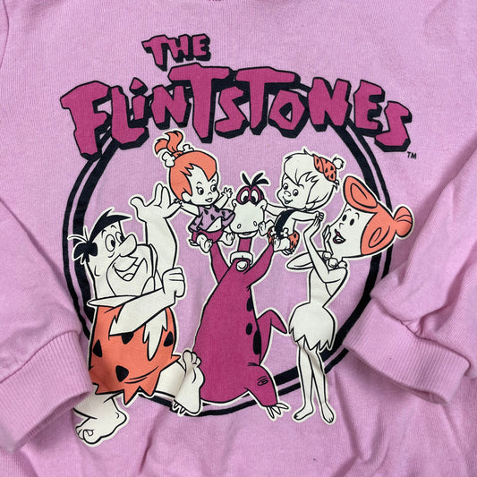 Rosa Kapuzenpullover mit Flintstones-Print, Größe 98 – detail