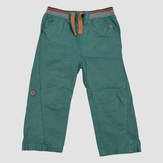 Türkise Babyhose aus Baumwolle mit Kordelzug von M&Co, Größe 12–18 Monate – front