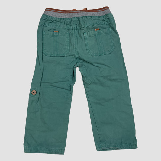 Türkise Babyhose aus Baumwolle mit Kordelzug von M&Co, Größe 12–18 Monate – back