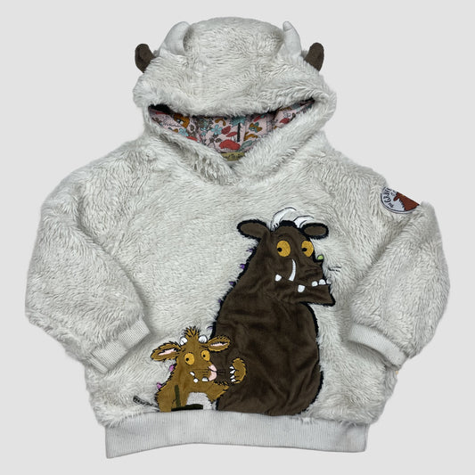 Cremefarbener Kapuzenpullover mit Gruffalo-Motiv, Größe 92-98 – hem
