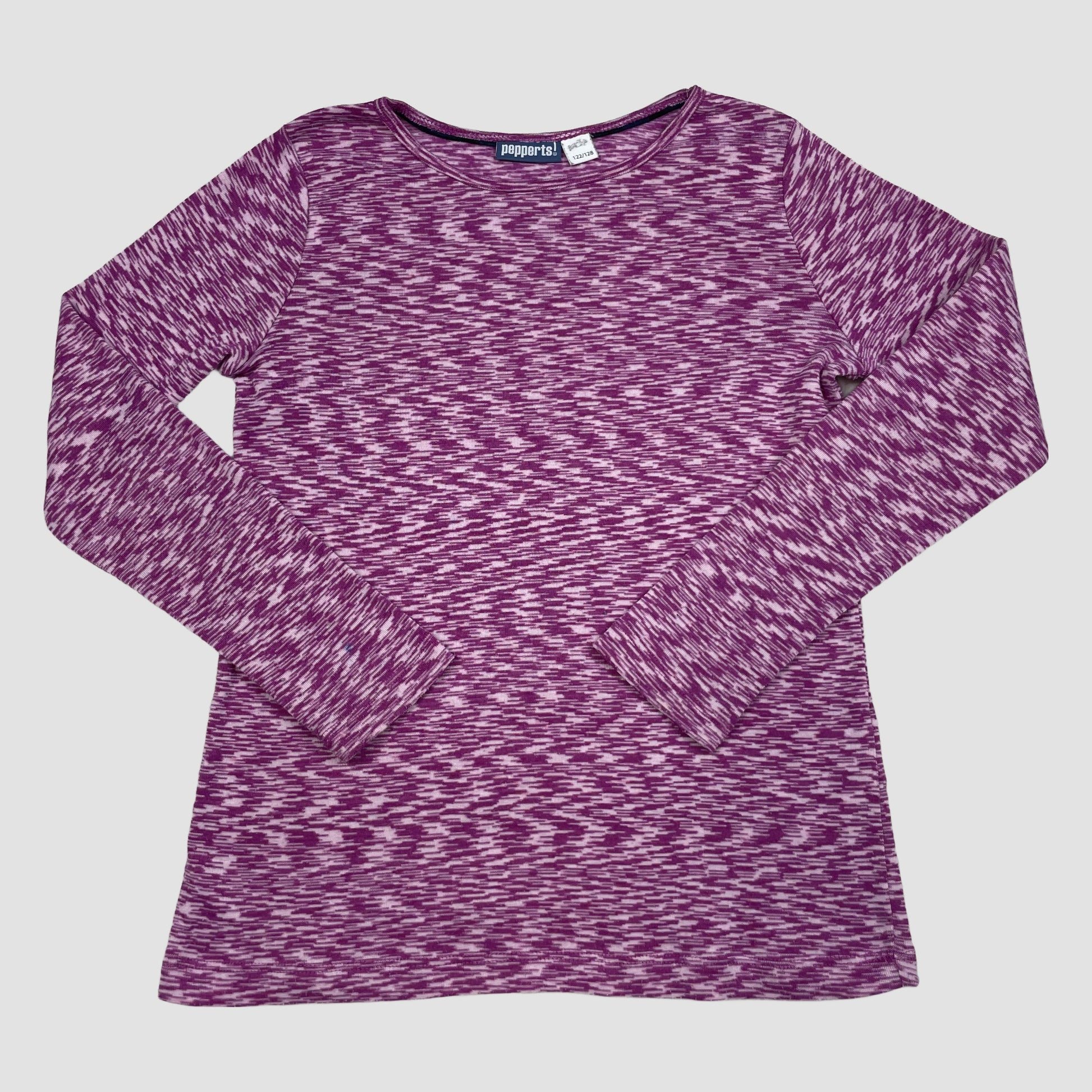Lila meliertes Langarmshirt von pepperts!, Größe 122/128 – front