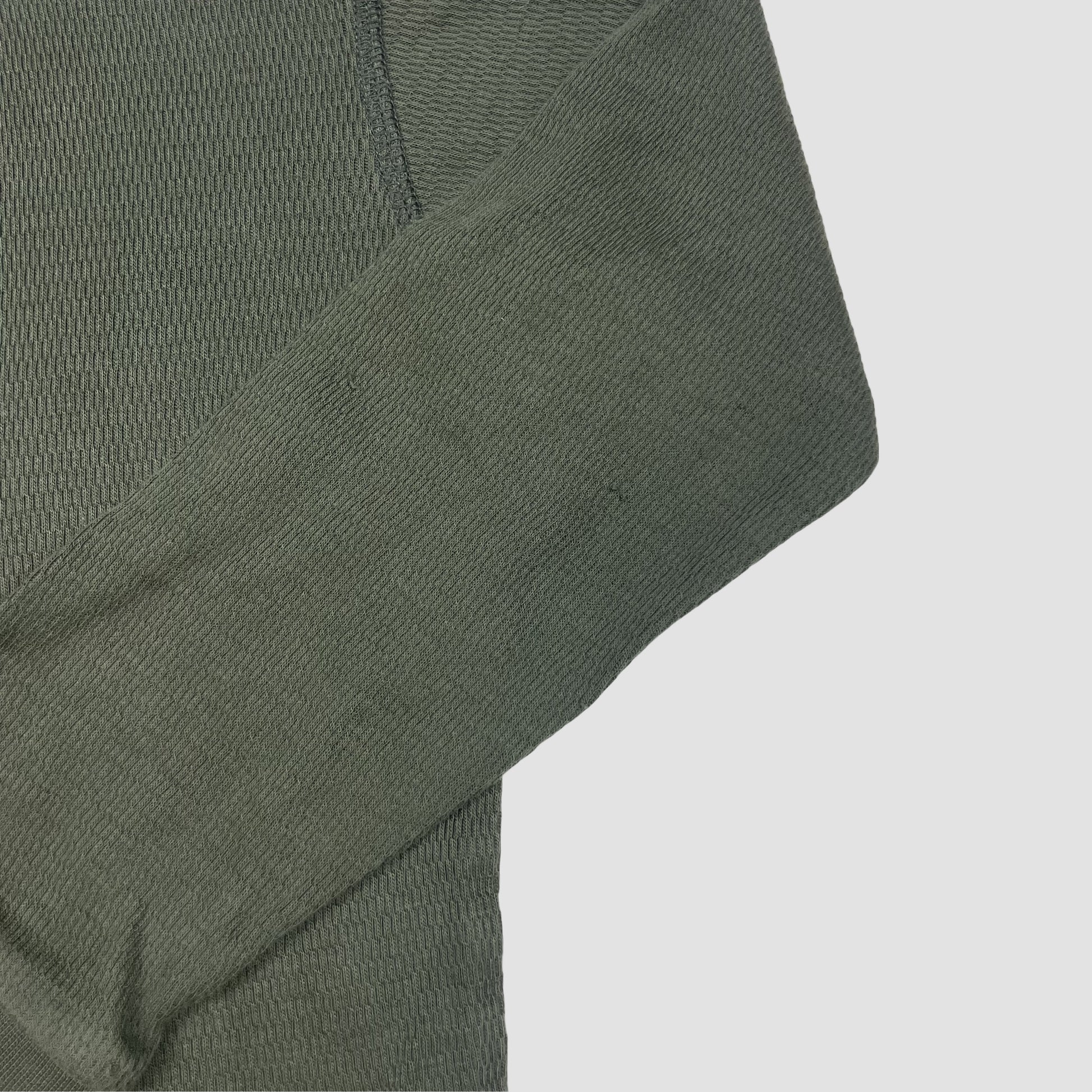 Dunkelgrünes Baumwoll-Langarmshirt, Größe 116 – front