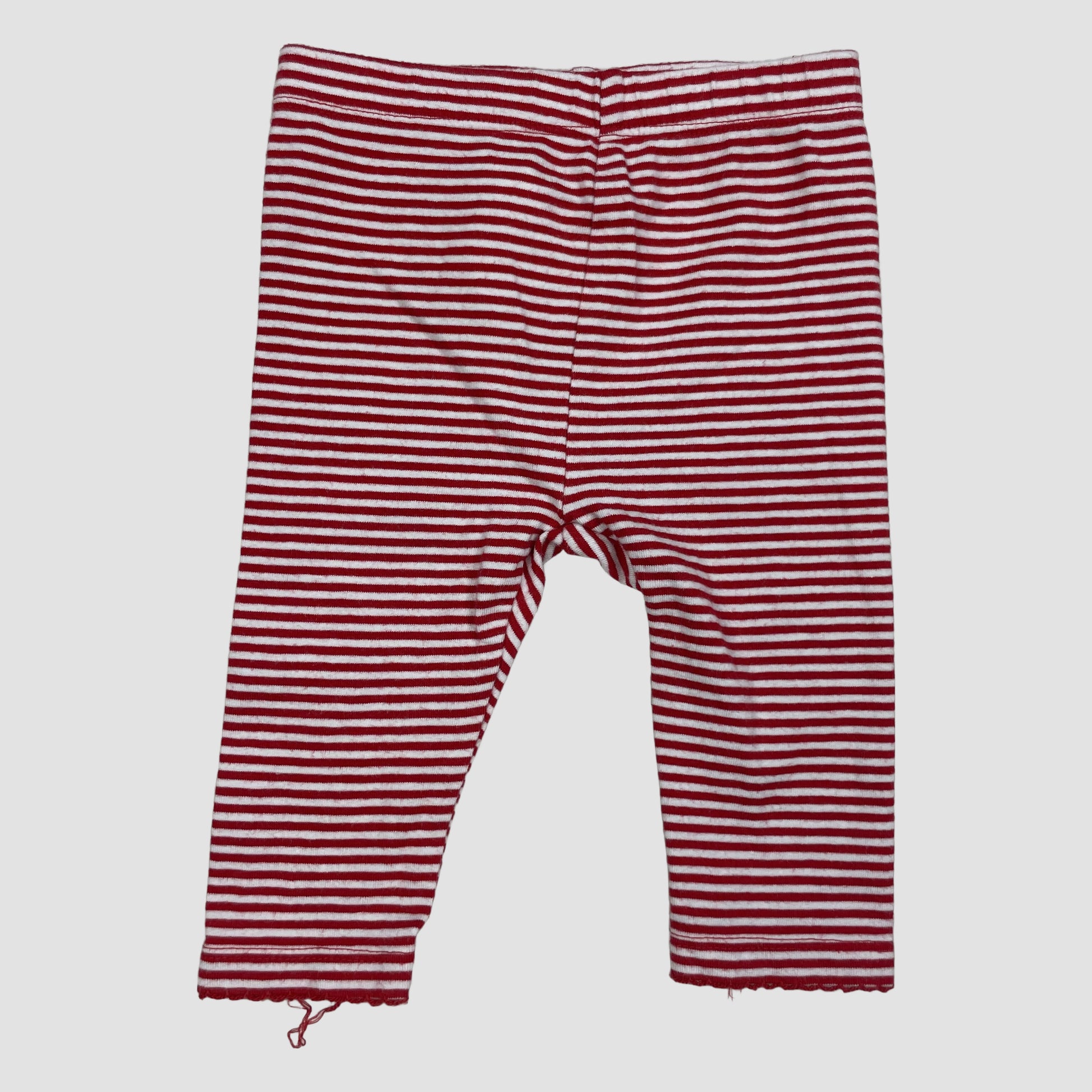 Rot-weiß gestreifte Baby-Leggings – front