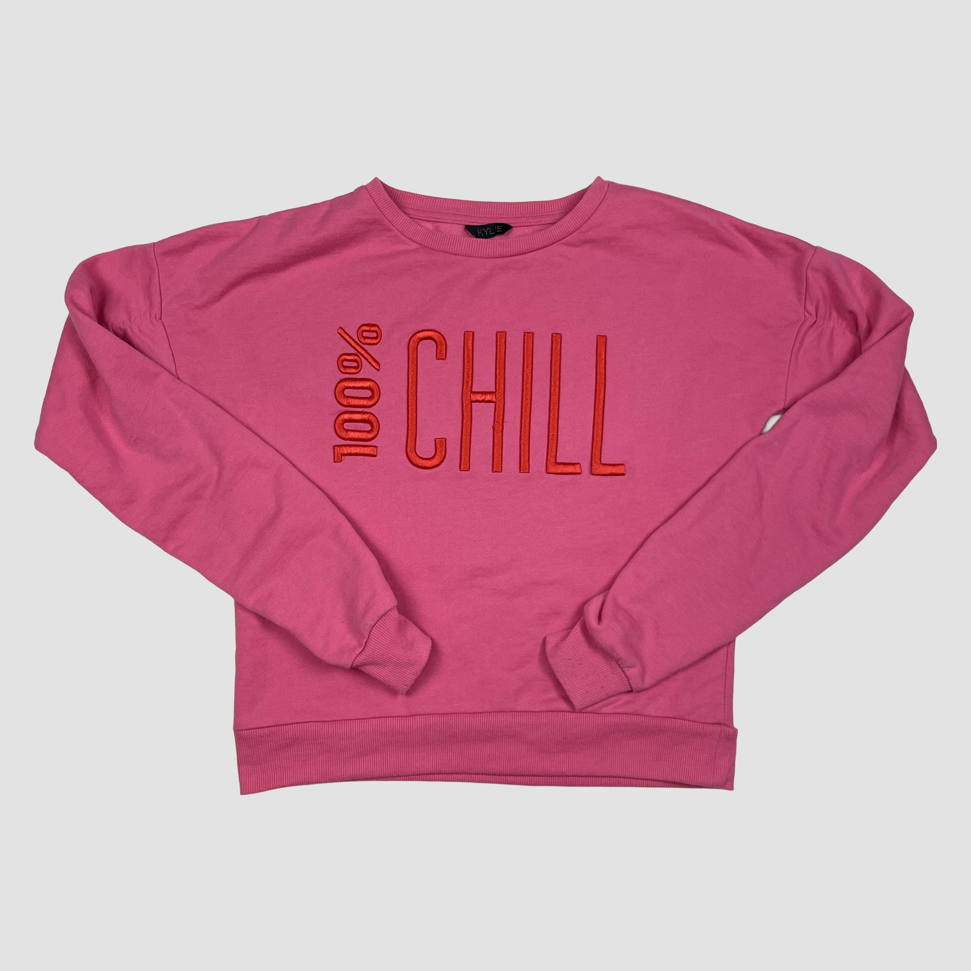 Pinkes Kinder-Sweatshirt mit 100% CHILL