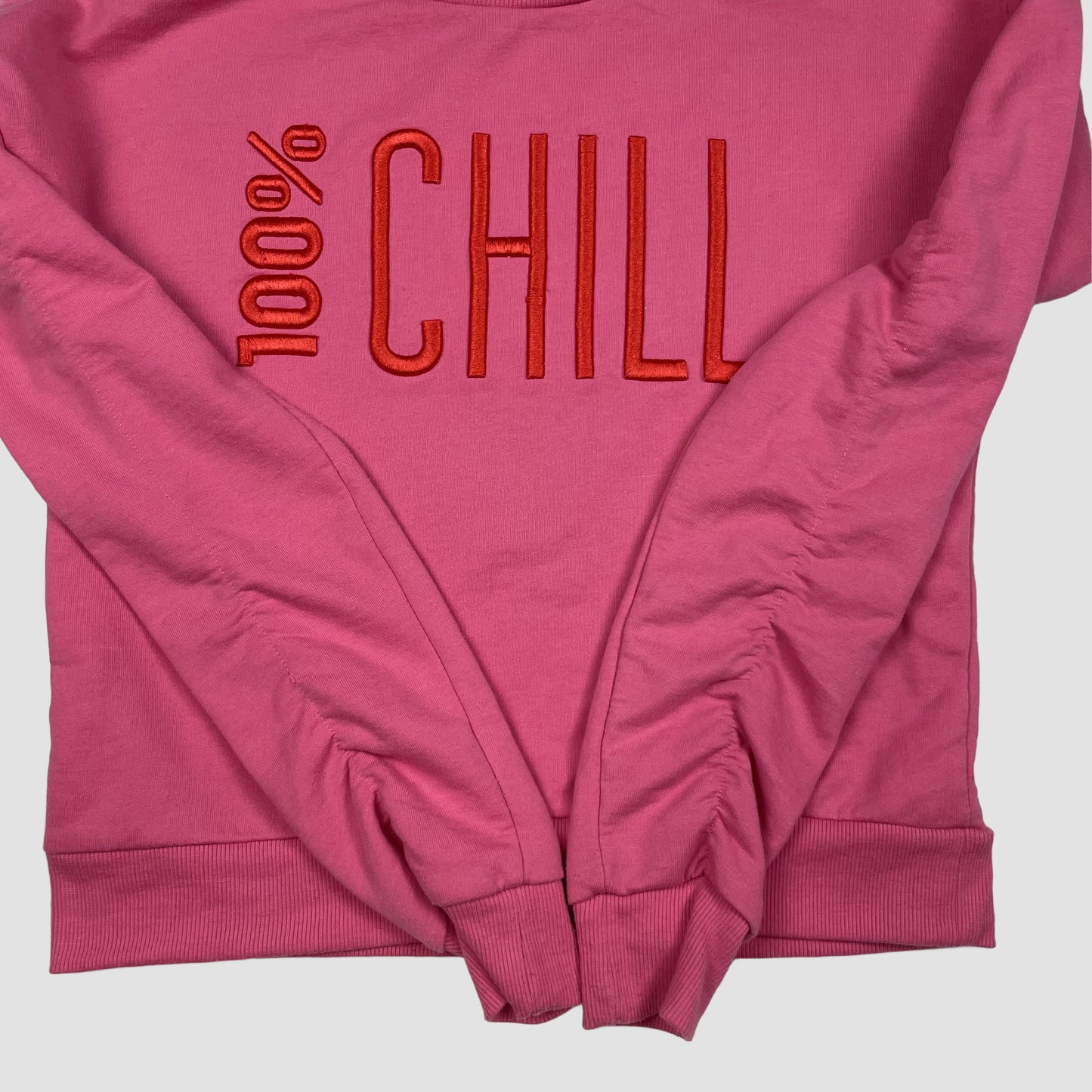 Pinkes Kinder-Sweatshirt mit 100% CHILL detail