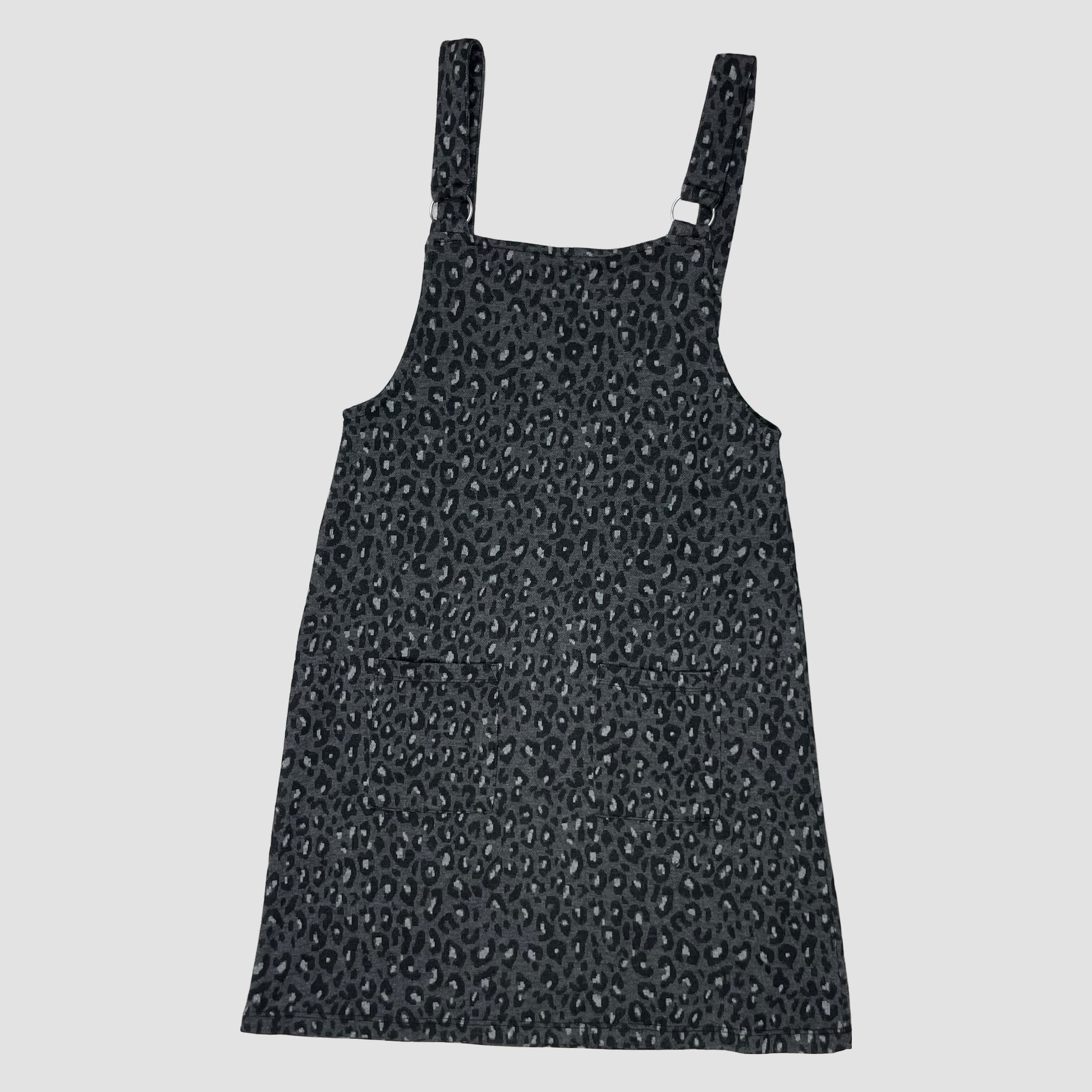 Graues Trägerkleid mit Leo-Muster von George, Größe 10-11 Jahre