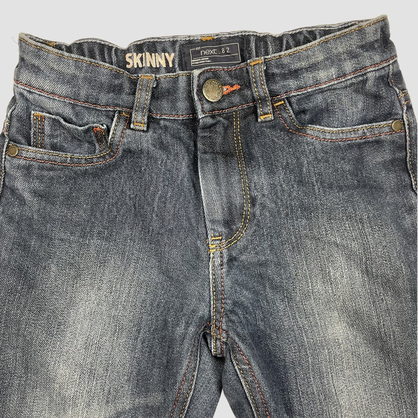 Dunkelblaue Kinder-Skinny-Jeans aus Denim, Größe 134 – inside