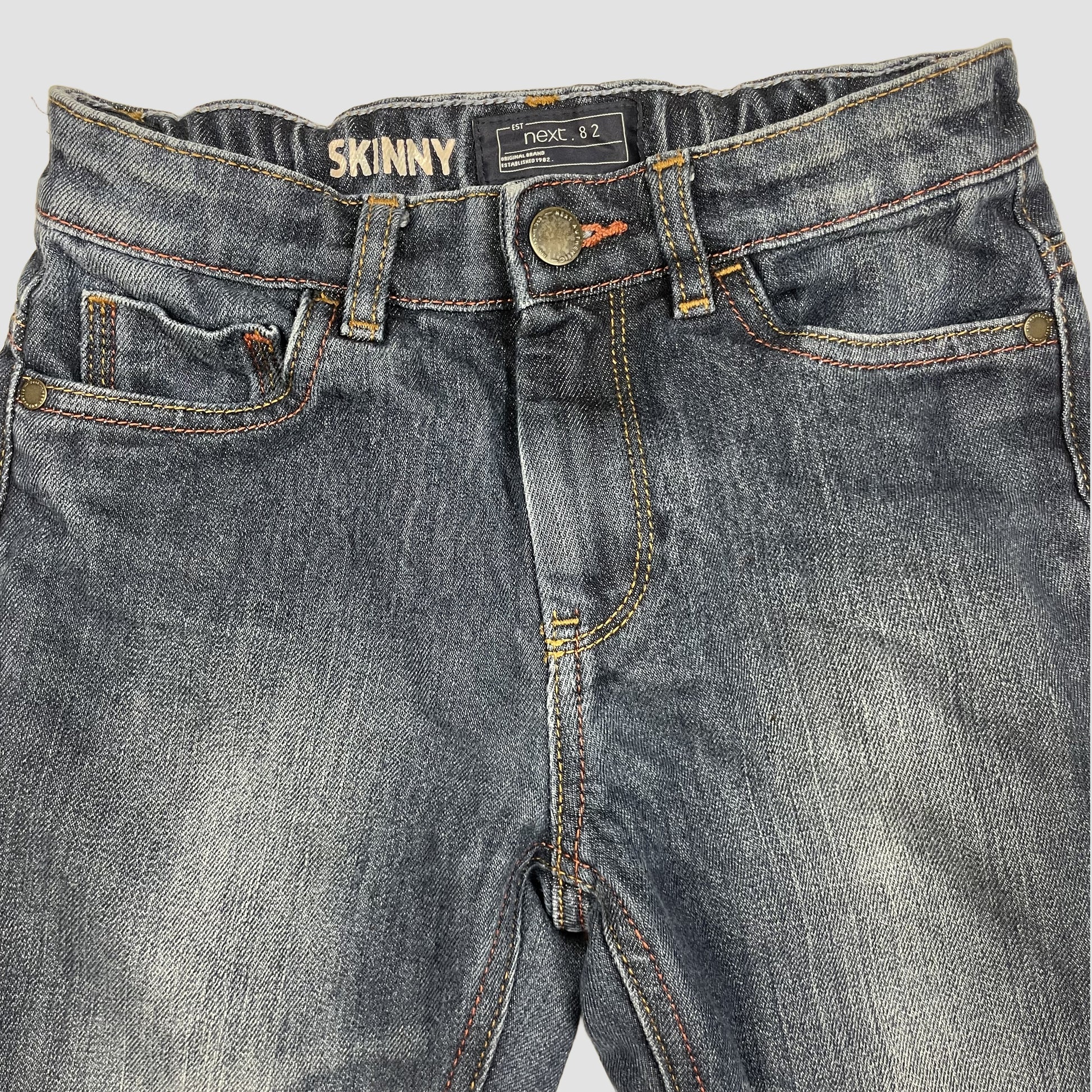 Dunkelblaue Kinder-Skinny-Jeans aus Denim, Größe 134 – inside
