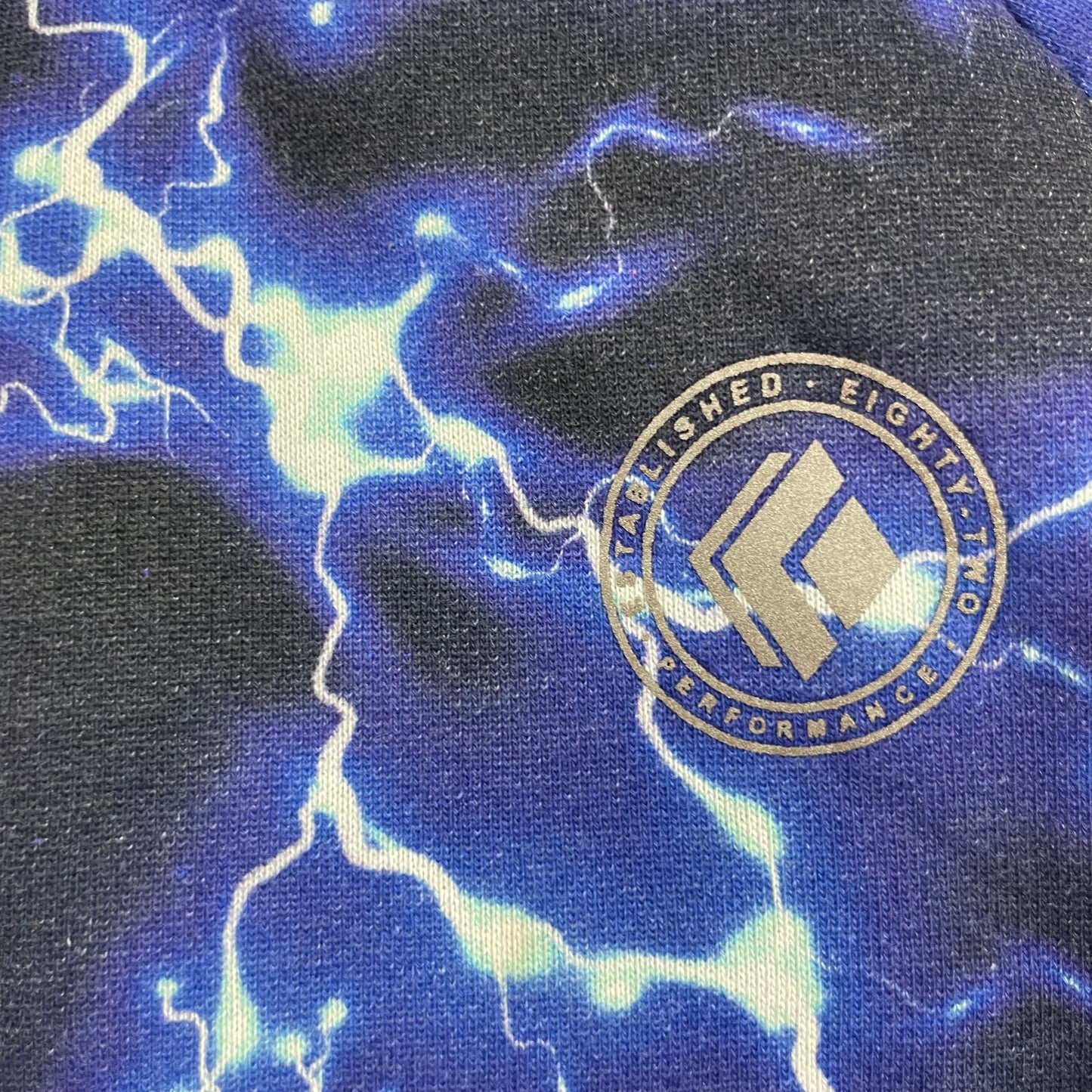 Blauer Kinder-Hoodie mit Blitzmuster, Größe 122 – logo