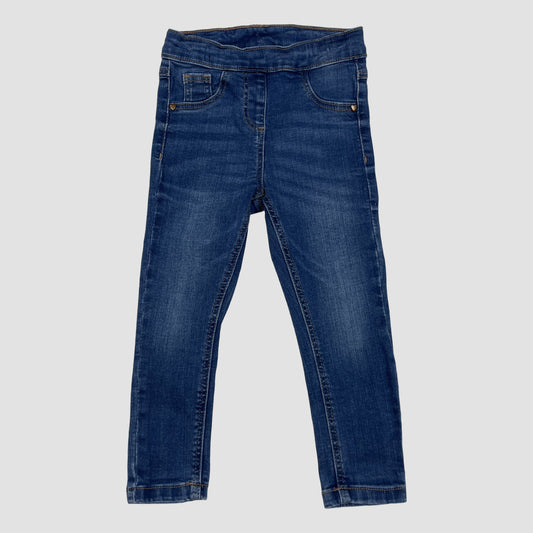 Dunkelblaue Denim-Jeggings für Kleinkinder, Größe 92 von Next – front