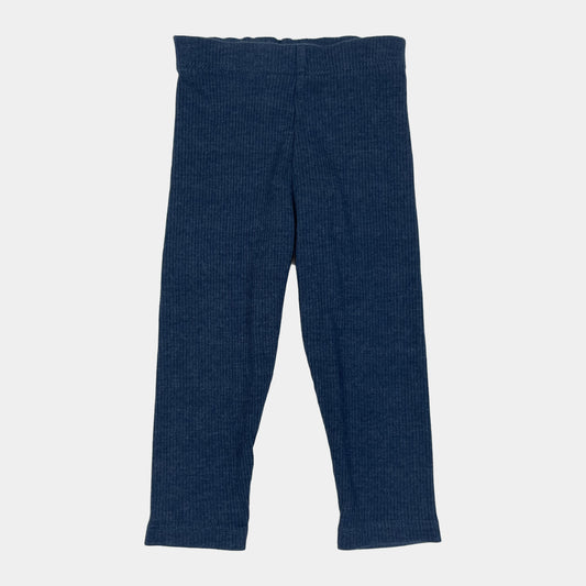 Blaue Ripp-Leggings, Größe 6–9 Monate