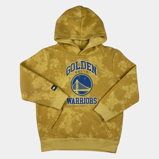 Gelber Kinder-Kapuzenpullover mit Golden State Warriors Logo, Größe 7 – front