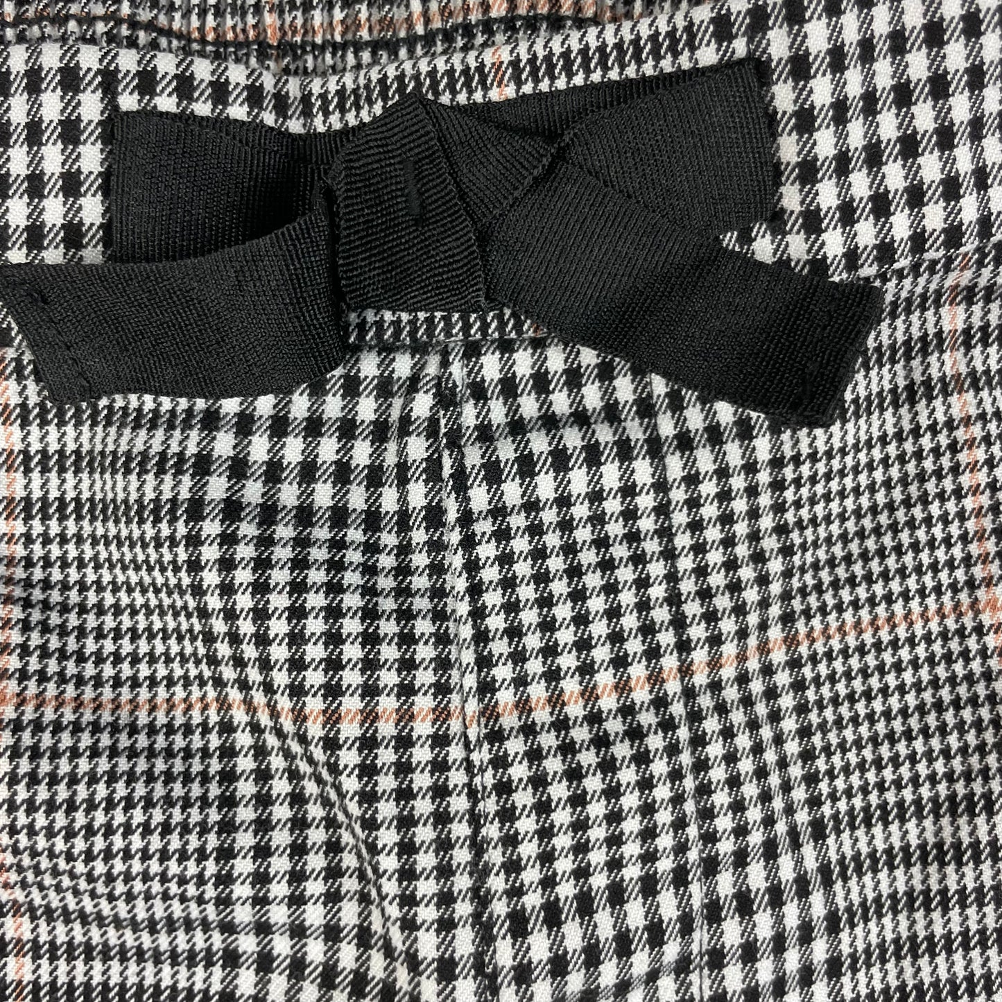 Graue karierte Kinderhose mit Schleife, Größe 104, von H&M