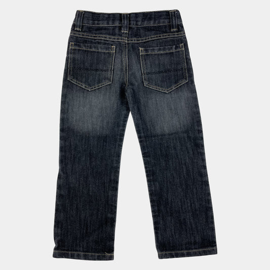 Dunkelgraue Kinder-Jeans, Größe 110 – back