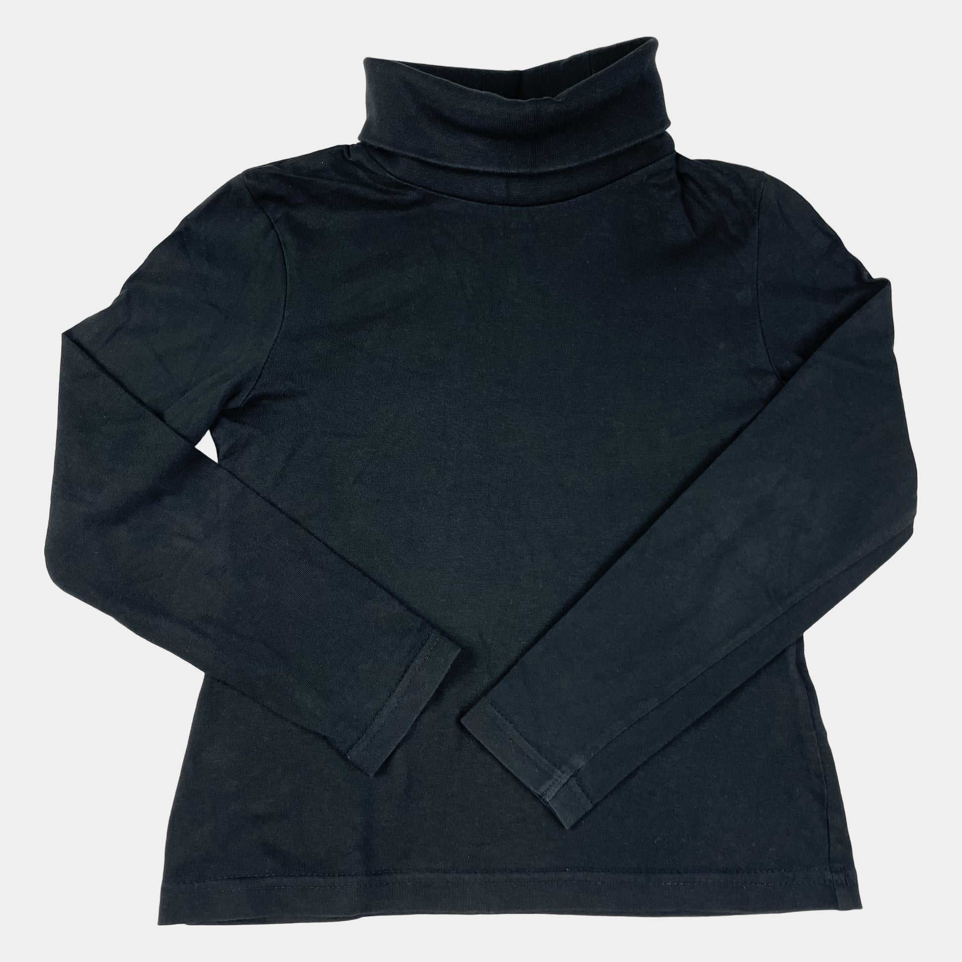 Schwarzer Rollkragenpullover für Kinder, Größe 128, HOT&SPICY NKD – front
