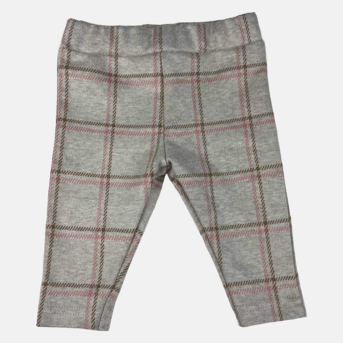 Beige karierte Baby-Leggings von Nutmeg, Größe 0–3 Monate
