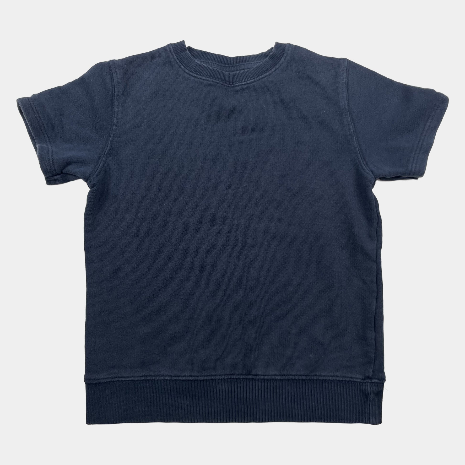 Kurzarm-Sweatshirt in Dunkelblau aus Baumwolle, Größe 4–5 Jahre, von Next