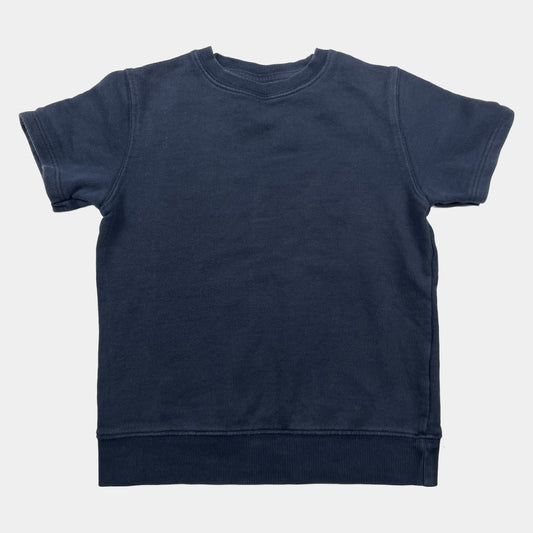 Kurzarm-Sweatshirt in Dunkelblau aus Baumwolle, Größe 4–5 Jahre, von Next