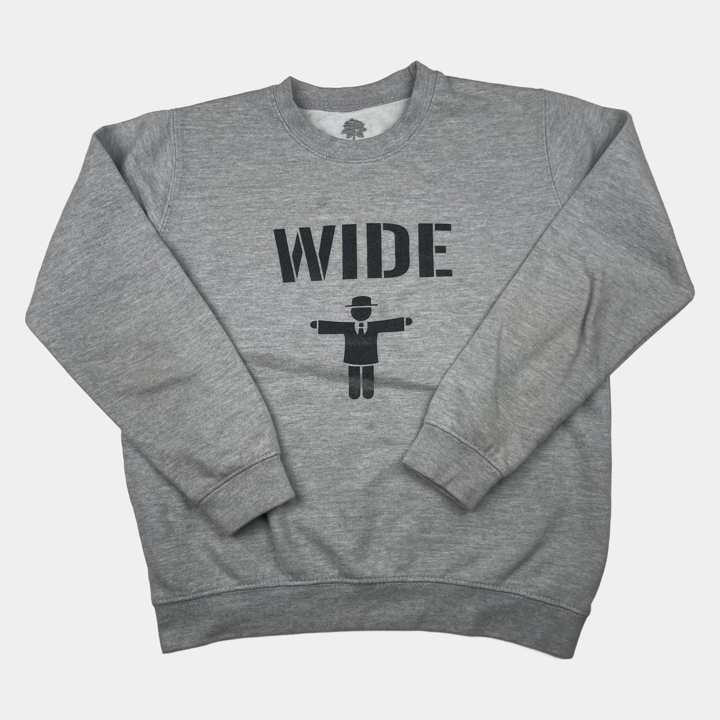 Graues Kinder-Sweatshirt mit WIDE-Print, Größe 9–10 Jahre – front