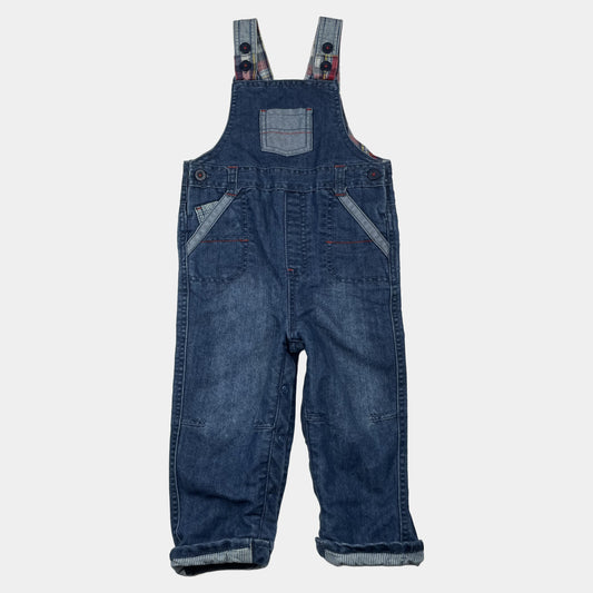 Blaue Denim-Latzhose von M&S, Größe 18–24 Monate – front
