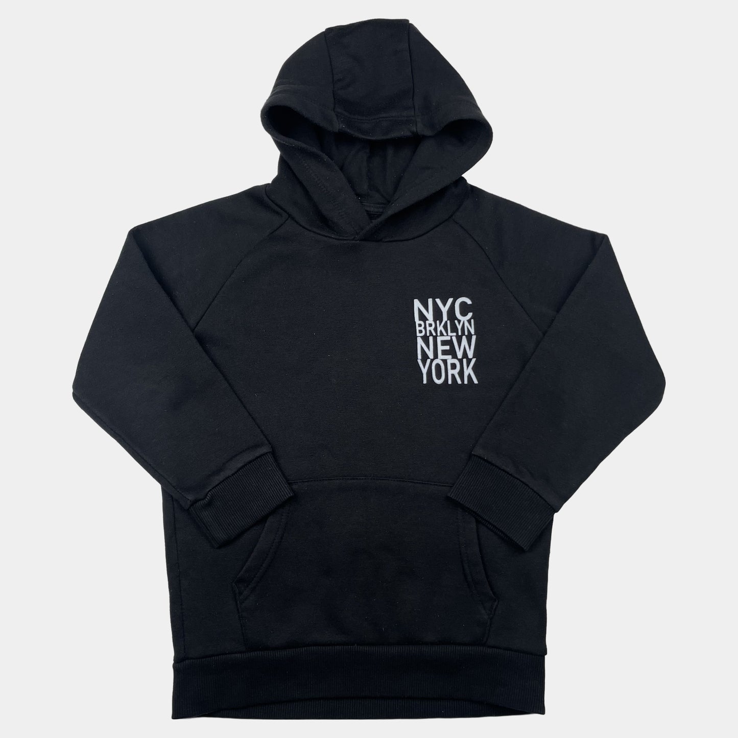 Schwarzer Kinder-Hoodie mit NYC-Print, Größe 6 Jahre