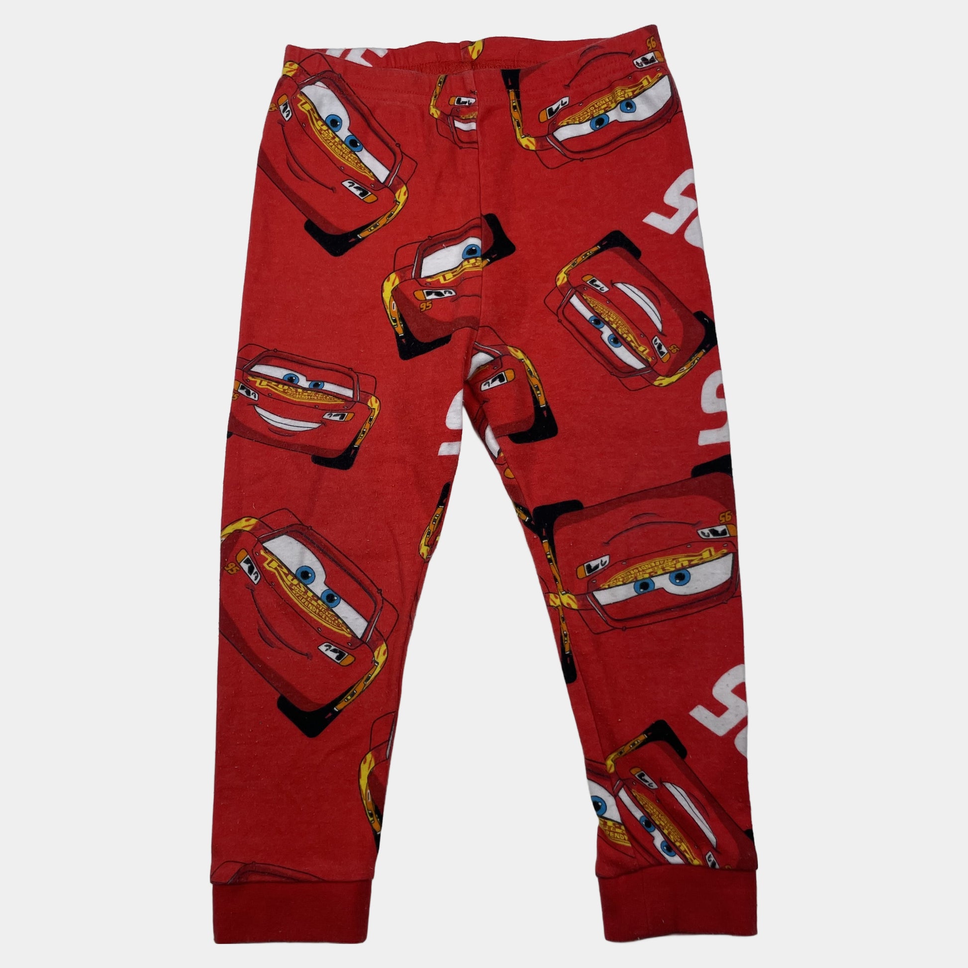 Rote Kinderhose mit Disney Cars Lightning McQueen Print, Größe 2–3 Jahre