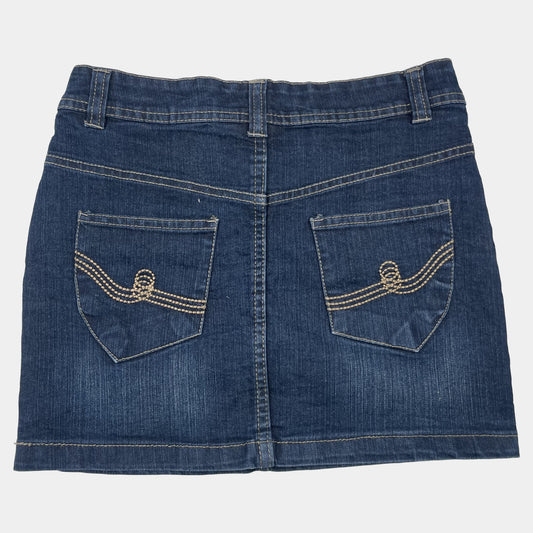 Blauer Jeansrock in Größe 152 von D-Zine Jeans mit 5-Pocket-Design – back