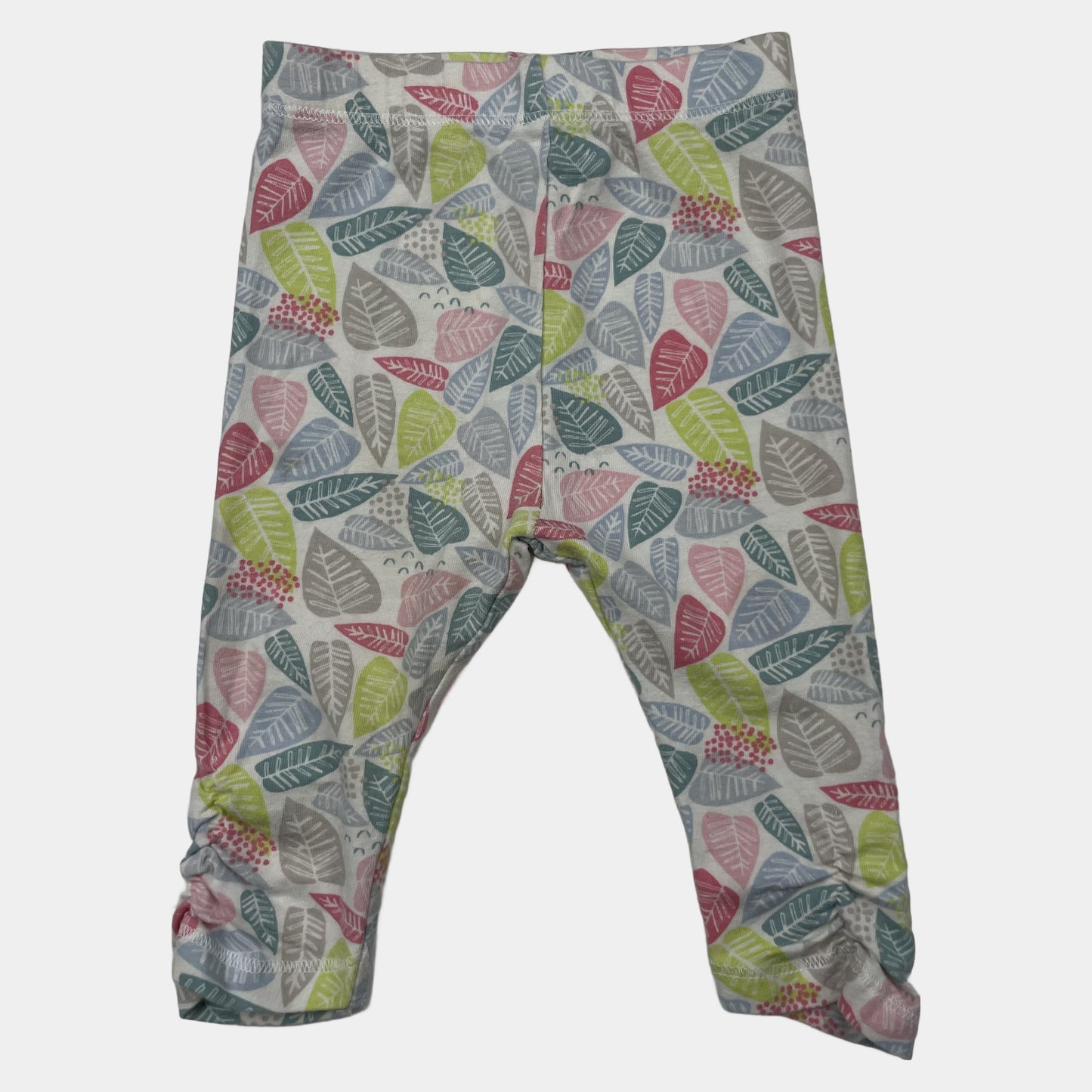 Bunte Baby-Leggings mit Blattmuster, Größe 0–3 Monate