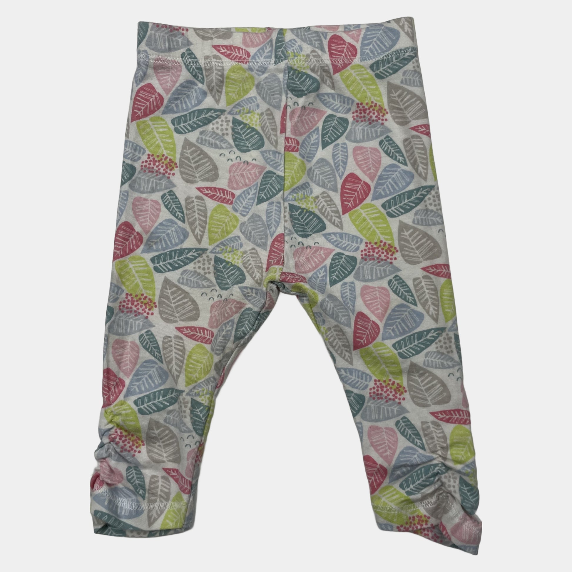Bunte Baby-Leggings mit Blattmuster, Größe 0–3 Monate