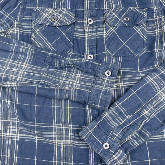 Blau kariertes Hemd, lange Ärmel, F&F, Größe 11–12 Jahre – detail