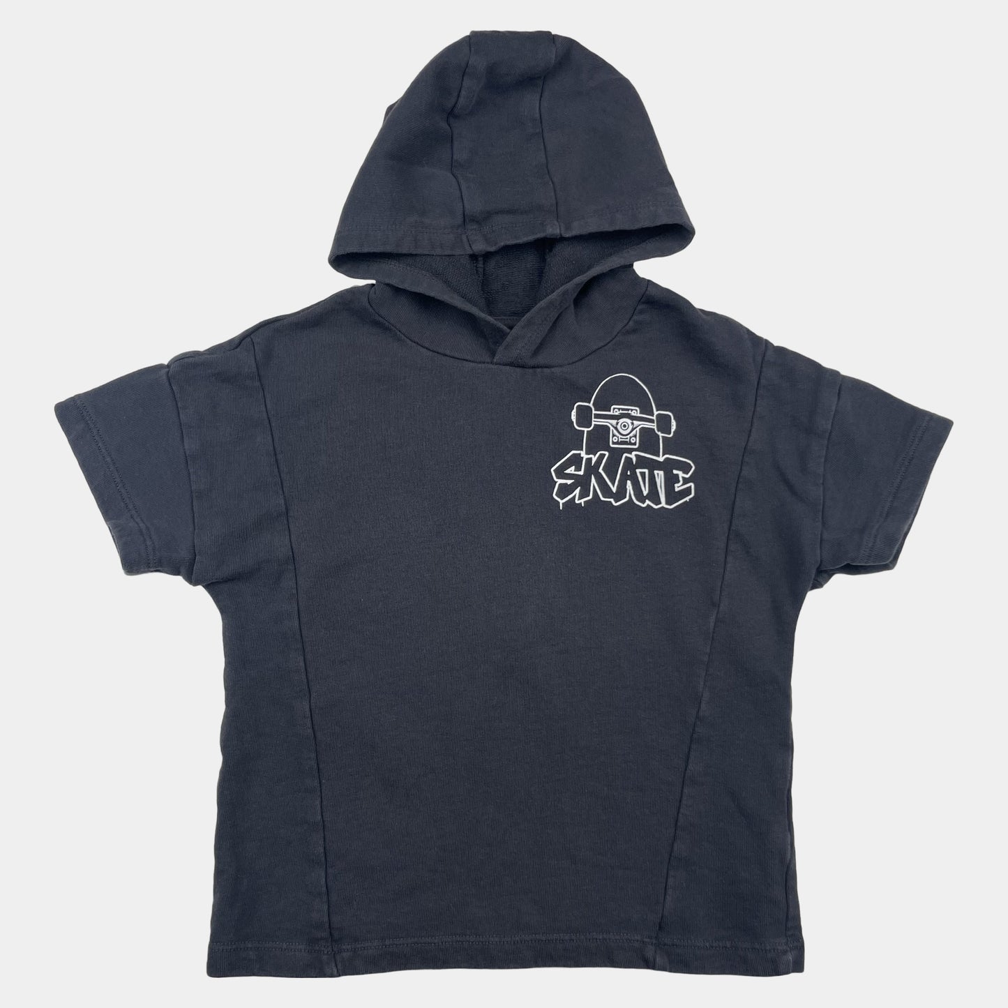 Kurzarm-Hoodie mit Skate-Print