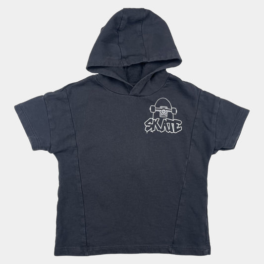 Kurzarm-Hoodie mit Skate-Print
