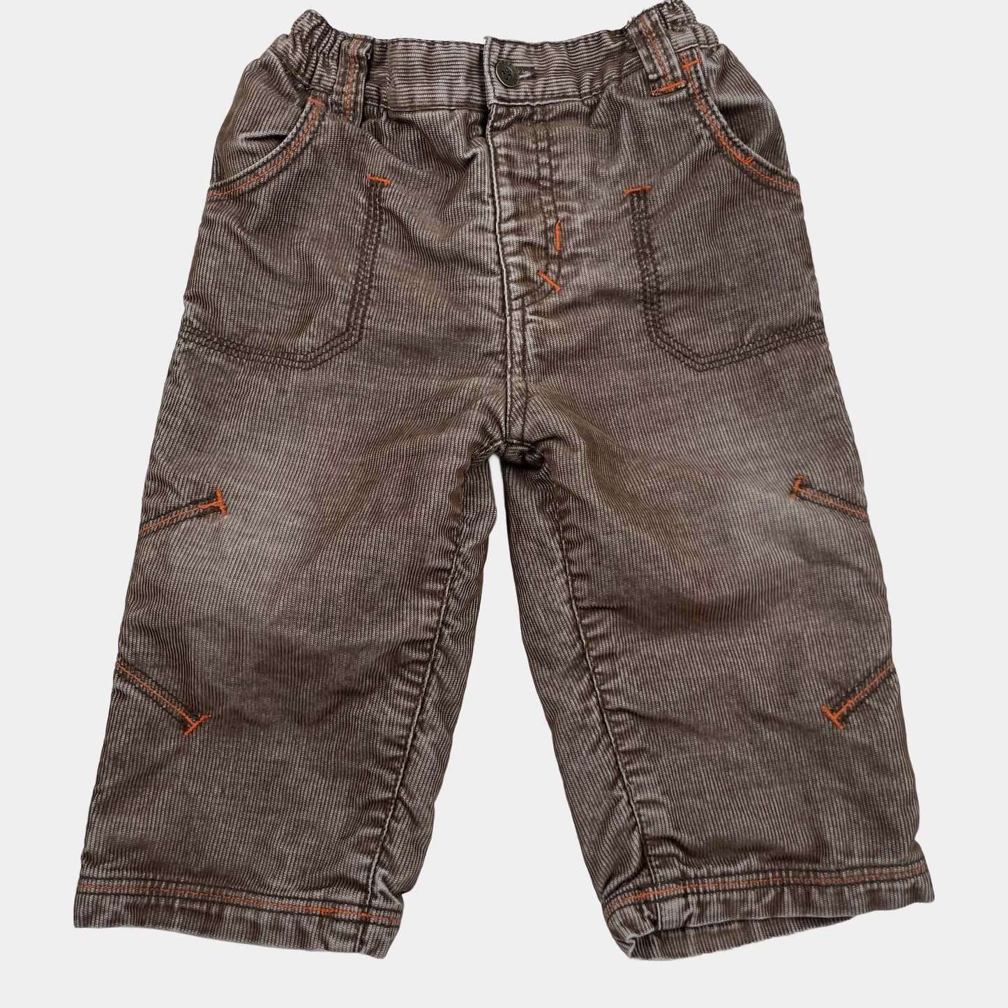 Braune Cordhose mit Taschen für 9-12 Monate – front