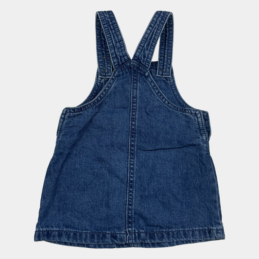 Blauer Denim-Overall mit Knöpfen – back