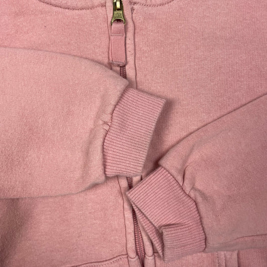 Rosa Kapuzenjacke aus Fleece mit Taschen – detail