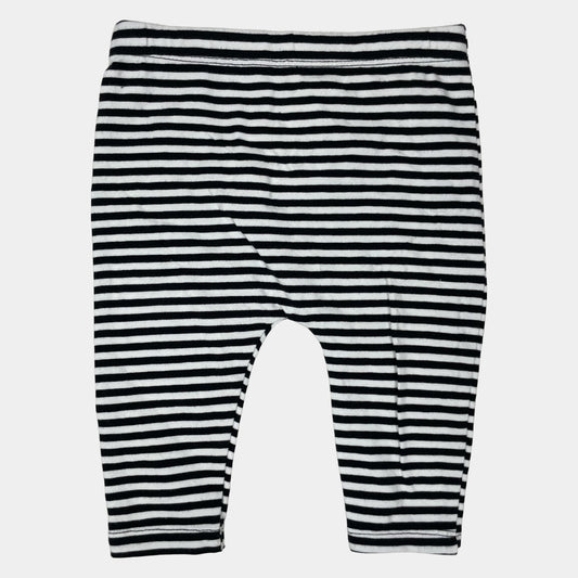 Schwarze und weiße gestreifte Jersey-Hose für Babys