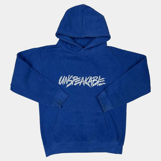 Blaues Kapuzen-Sweatshirt mit Logo-Aufdruck für 9-11 Jahre – front