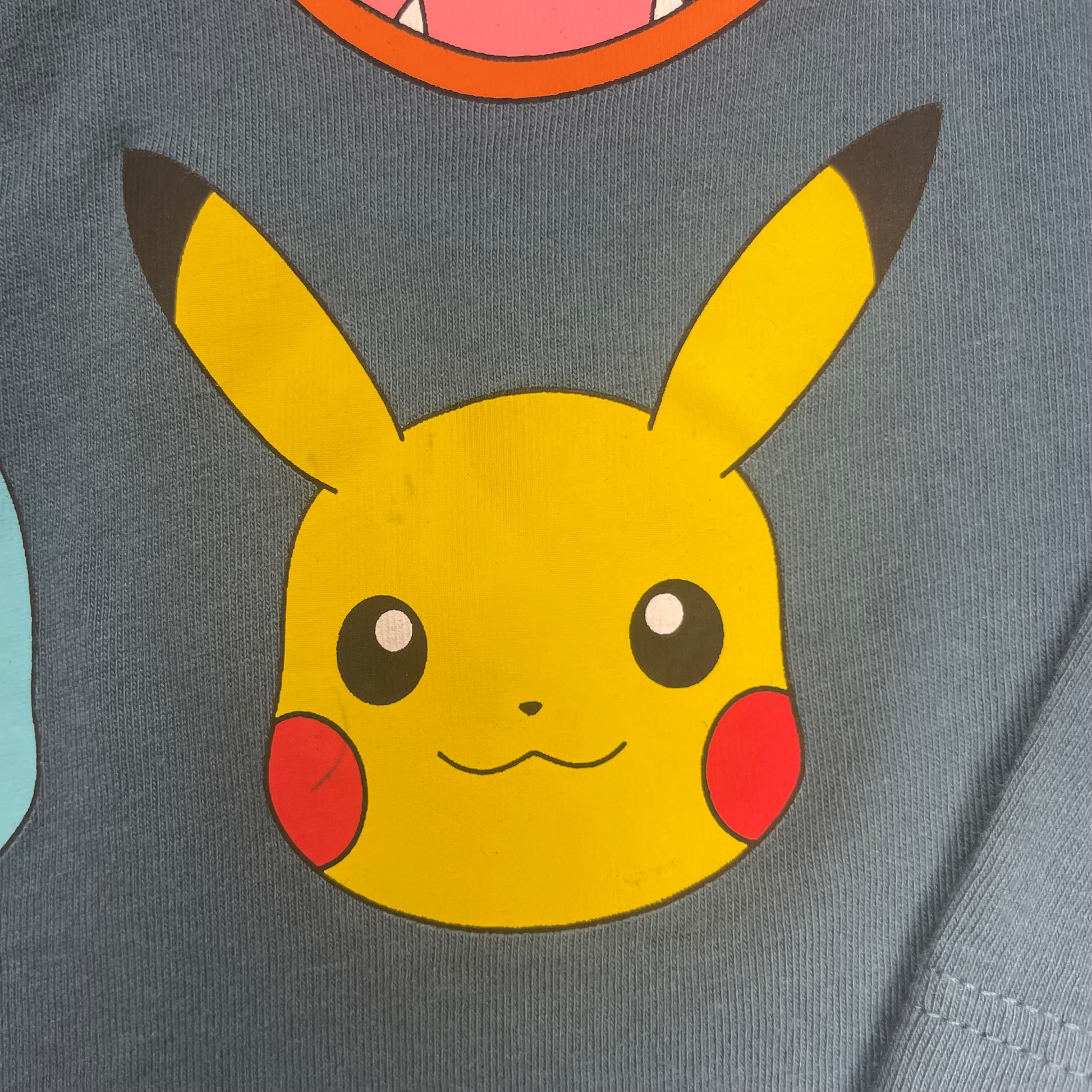 Blauer Baumwoll-Pullover mit Pokémon-Design für Kinder, Größe 104 – detail