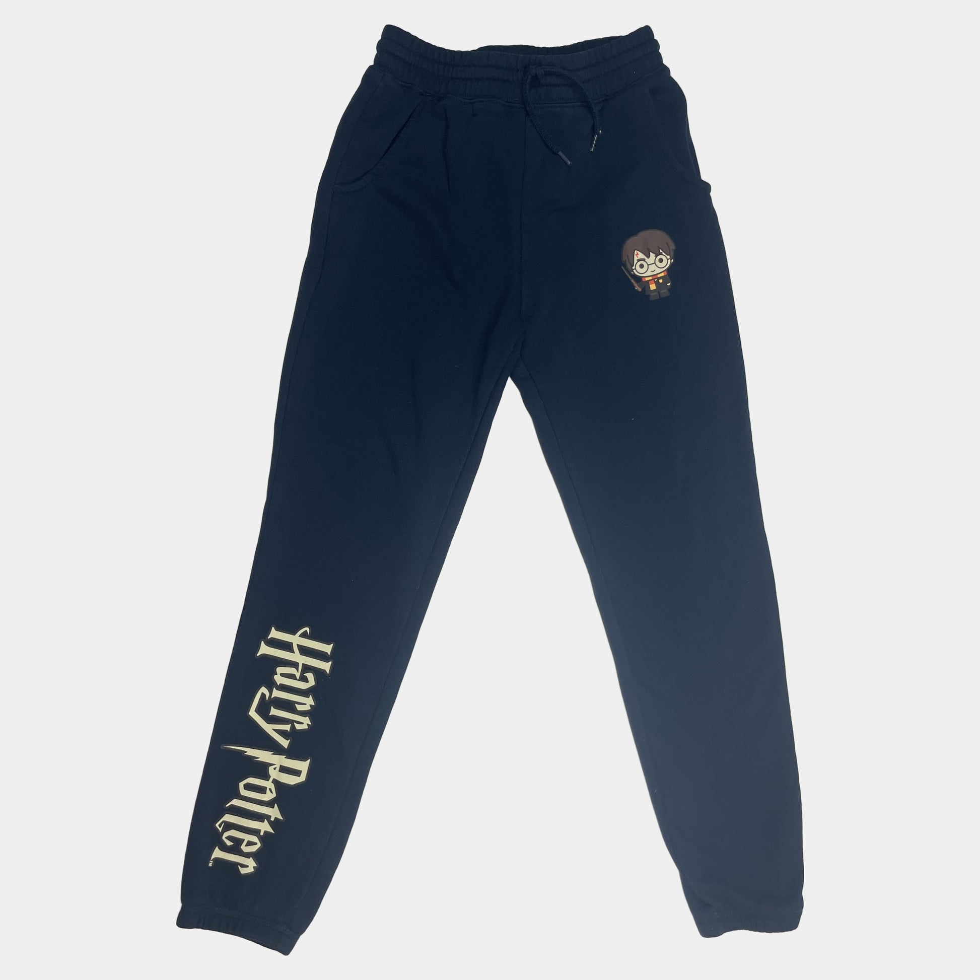 Blaue Jogginghose mit Harry-Potter-Design und elastischem Bund – front