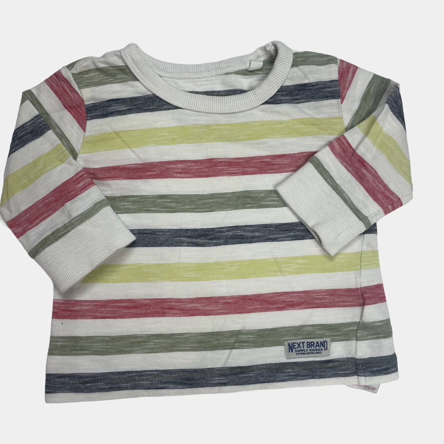 Gestreifter Baumwollpullover für Babys, Größe 3-6 Monate – front