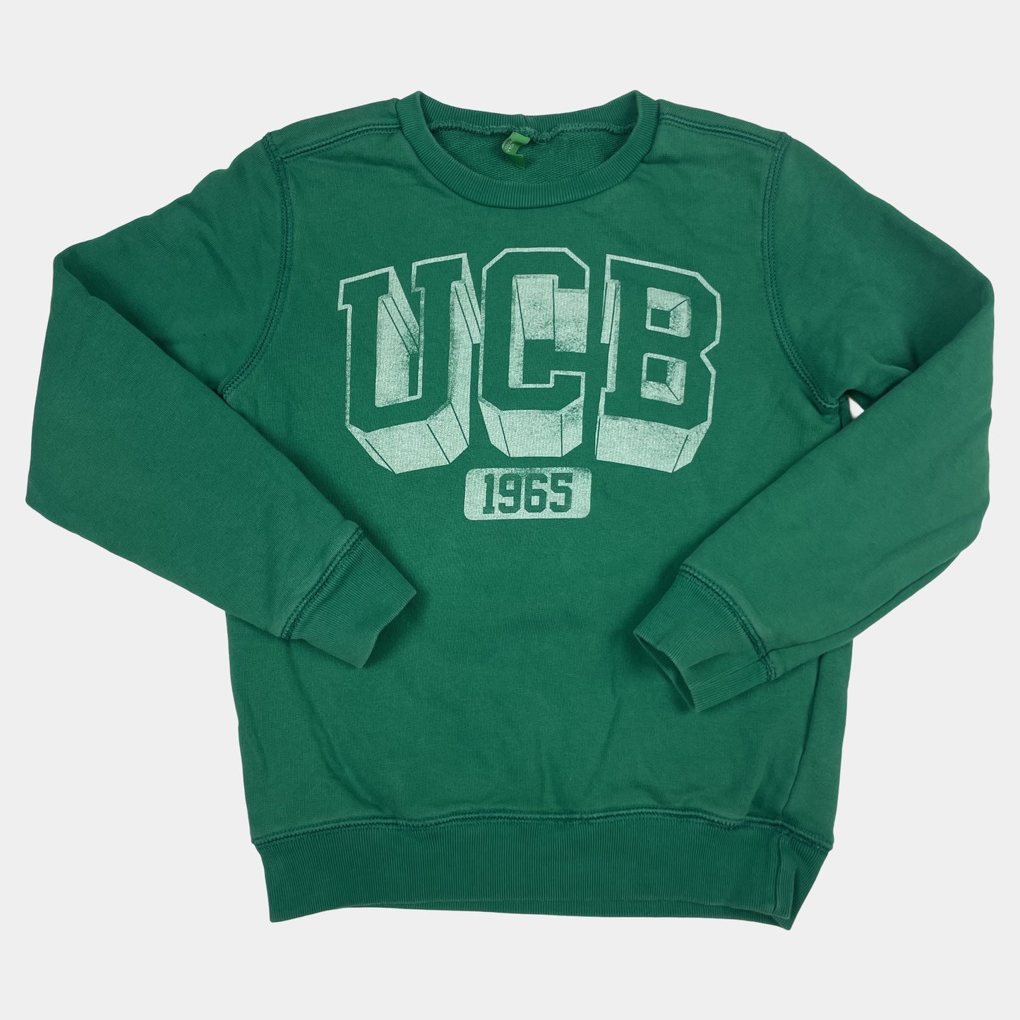 Grünes Sweatshirt mit großem Logo-Print – front