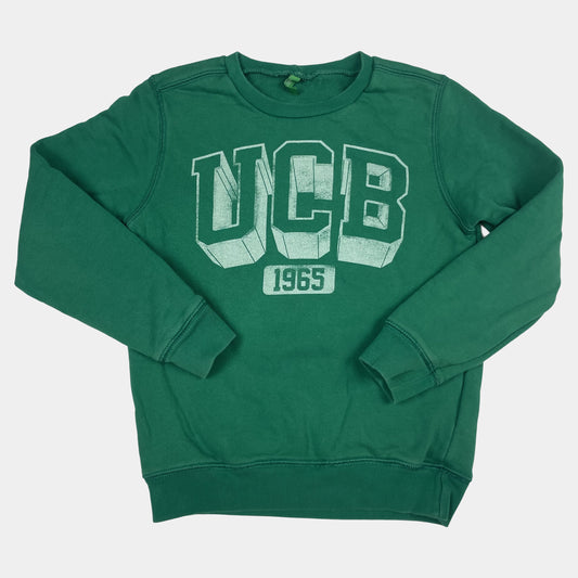 Grünes Sweatshirt mit großem Logo-Print – front